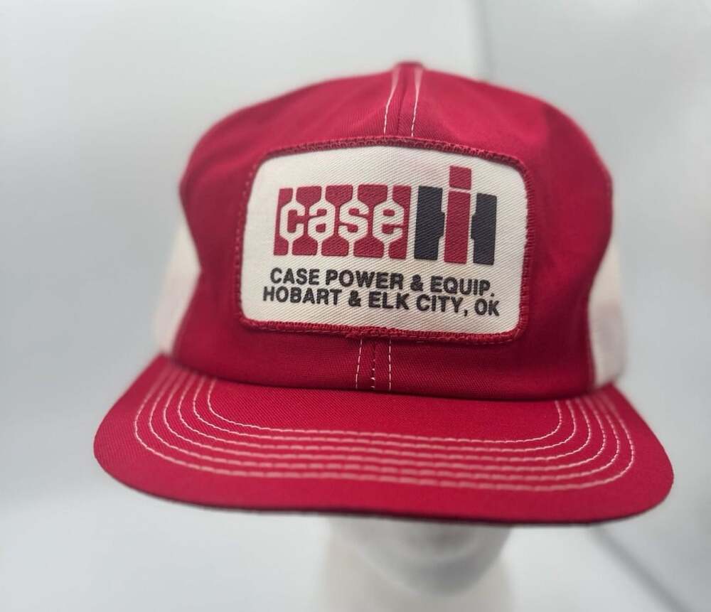 Case IH Vintage Trucker Hat Red White Snapback Case Power & Equip.